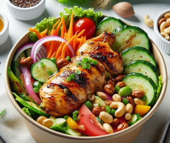 Tasty Chicken with Salad